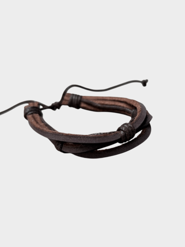 25 Pulsera de Cuero Café Minimalista con Cordón Ajustable – Bisutería Artesanal Unisex Estilo Simple y Elegante