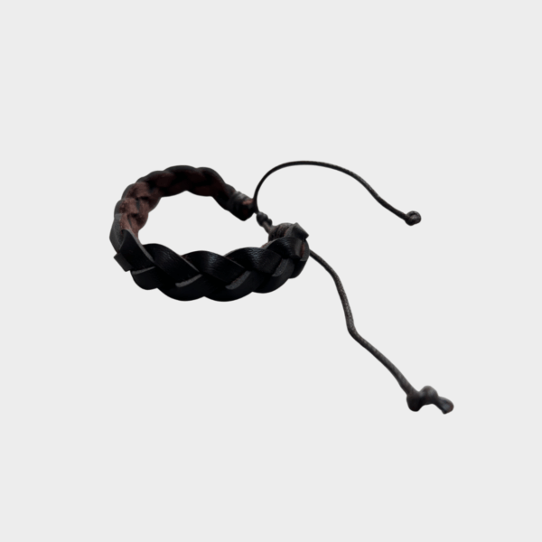 36 Pulsera de Cuero Café Trenzada Artesanal - Bisutería Unisex Ajustable