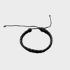 38 Pulsera de Cuero Café - Diseño de Espiga - Bisutería Artesanal Ajustable