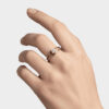 Anillo de Oro 14K con Circón Central - Diseño Elegante para Compromiso y Uso Diario