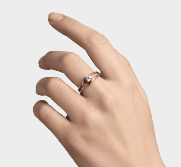 Anillo de Oro 14K con Circón Central - Diseño Elegante para Compromiso y Uso Diario Anillo de Oro 14K con Circón Central - Diseño Elegante para Compromiso y Uso Diario