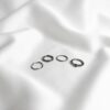 Anillos Plateados Apilables para Mujer | Set de 4 Diseños Minimalistas