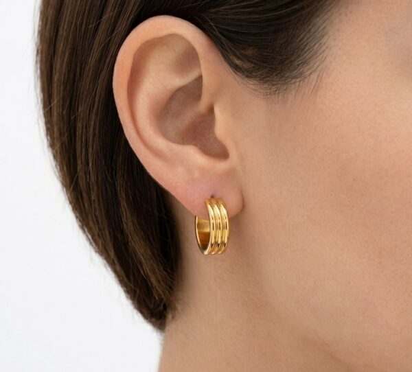 Aretes de Aro Bañados en Oro para Mujer Argollas Elegantes (3) Aretes de Aro Bañados en Oro para Mujer | Argollas Elegantes