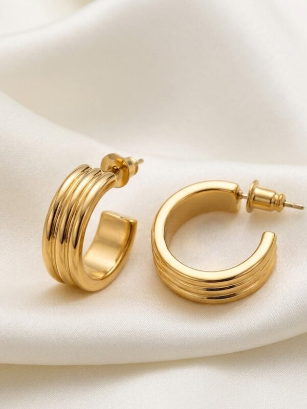 Aretes de Aro Bañados en Oro para Mujer | Argollas Elegantes