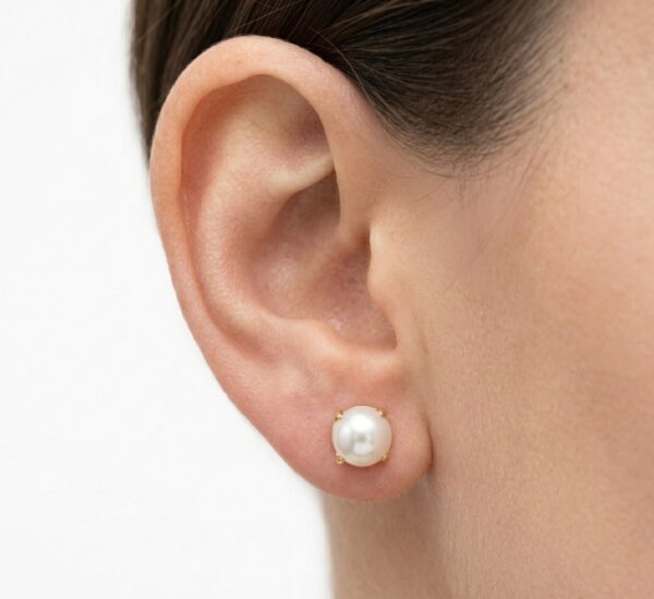 Aretes de Oro 14K con Perla Natural