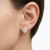 Aretes de Oro 14K con Zirconia Ovalada | Joyería Fina para Mujer