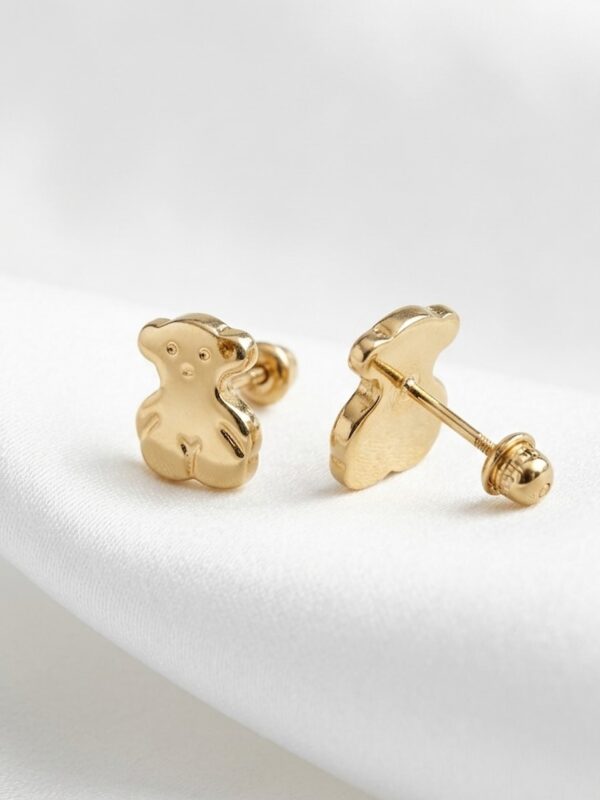 Aretes de Oro 14K para Mujer Diseño de Osito