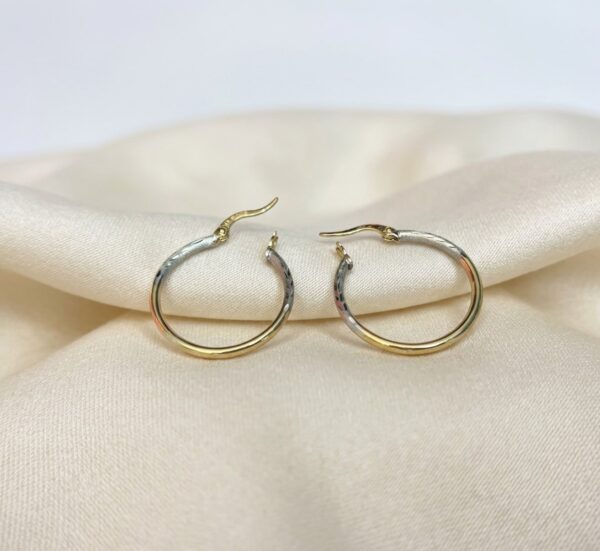 Arracadas de Oro 14K Bicolor Diseño Moderno y Elegante para Mujer Arracadas de Oro 14K Bicolor | Diseño Moderno y Elegante para Mujer