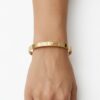 Brazalete Dorado con Estrellas Grabadas para Mujer Pulsera Cuff Elegante (3) Brazalete Dorado con Estrellas Grabadas para Mujer | Pulsera Cuff Elegante