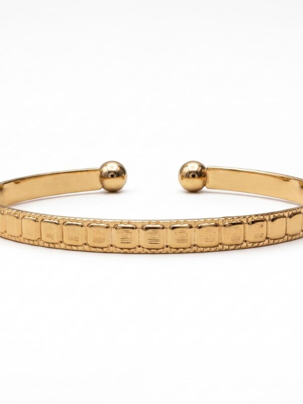 Brazalete Dorado con Textura de Escamas para Mujer Pulsera Cuff Elegante Brazalete Dorado con Textura de Escamas para Mujer | Pulsera Cuff Elegante