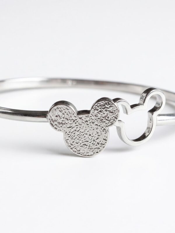 Brazalete Plateado con Siluetas de Orejitas para Mujer Pulsera Linda y Elegante Brazalete Plateado con Siluetas de Orejitas para Mujer | Pulsera Linda y Elegante