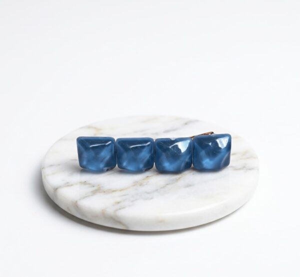 Broche para Cabello Azul Cristalino para Mujer Pasador Elegante con Diseño Geométrico Broche para Cabello Azul Cristalino para Mujer | Pasador Elegante con Diseño Geométrico