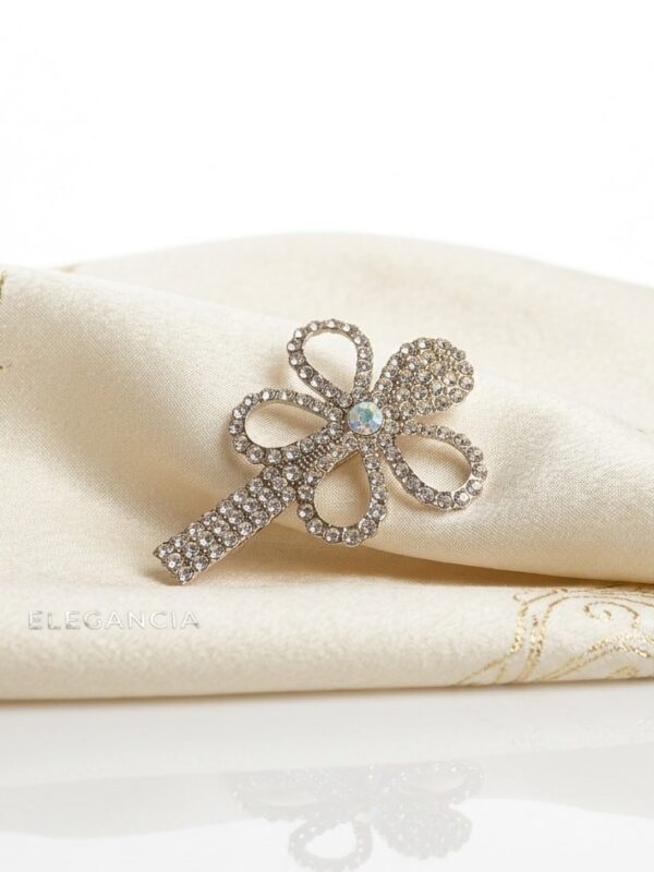 Broche para Cabello Flor Dorada con Cristales | Accesorio Elegante y Brillante para Mujer