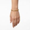 Pulsera Dorada Trenzada para Mujer Elegante y Delicada (3) Pulsera Dorada Trenzada para Mujer Elegante y Delicada