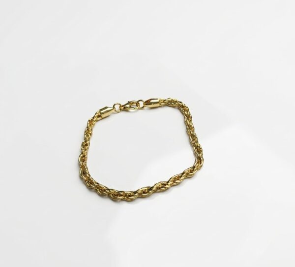 Pulsera Dorada Trenzada para Mujer Elegante y Delicada Pulsera Dorada Trenzada para Mujer Elegante y Delicada