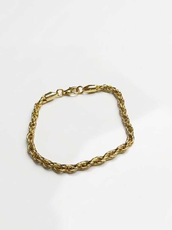 Pulsera Dorada Trenzada para Mujer Elegante y Delicada Pulsera Dorada Trenzada para Mujer Elegante y Delicada