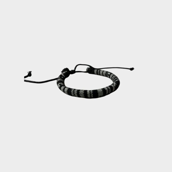 Pulsera Estampado de Serpiente Negro y Gris - Pulsera Ajustable Unisex Estilo Animal Print (1) Pulsera Estampado de Serpiente Negro y Gris - Pulsera Ajustable Unisex Estilo Animal Print