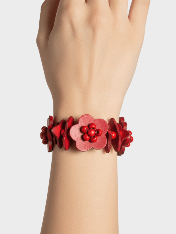 Pulsera Flamenco Carmesí - Colección Artesanal- Pulsera Flamenco Carmesí - Colección Artesanal