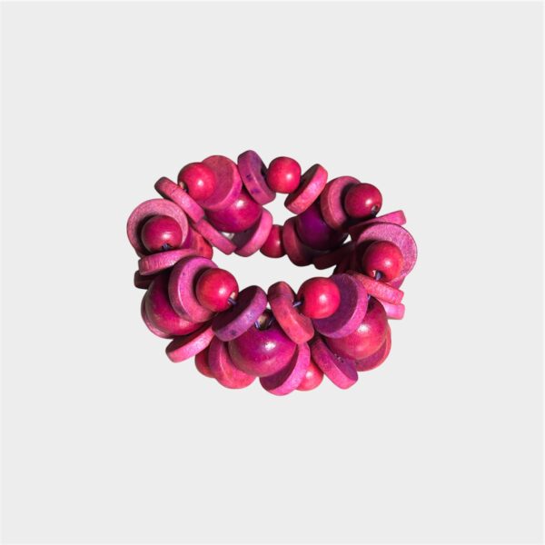 Pulsera Rosa de Madera - Colección Artesanal