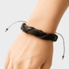 Pulsera de Cuero Café Entrelazada Ajustable – Bisutería Unisex Elegante para Uso Diario y Profesional