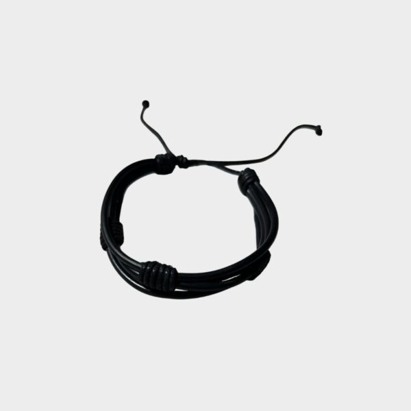 Pulsera de Cuero Negro Minimalista - Pulsera Ajustable Estilo Casual (1) Pulsera de Cuero Negro Minimalista - Pulsera Ajustable Estilo Casual